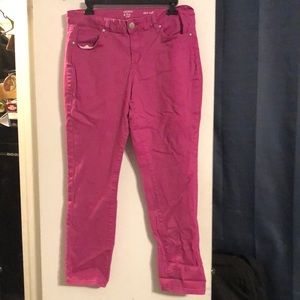 Fuchsia crown and Ivy skinny pants